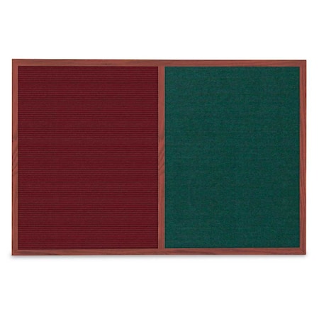 United Visual Products Slim Style Indoor Enclosed Corkboard, 36 UV504SC-BLACK-RUBBER